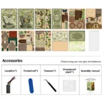 Fairy Forest Book Nook Kit DIY parts accessories and assembly materials list