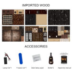 Detective Book Nook DIY kit with MDF wooden boards, LED light set, assembly manual and accessories for miniature detective office