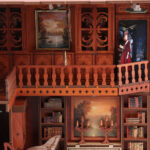 Fairy Book Nook DIY Kit miniature library balcony with bookshelves, wooden details, paintings and fantasy interior