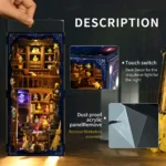 Magic Potion Book Nook featuring touch switch lighting, dustproof acrylic panel and detailed miniature potion room display.