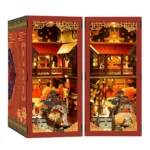 Tang Dynasty DIY Book Nook Kit miniature Chinese palace with traditional courtyard, lanterns and LED lighting